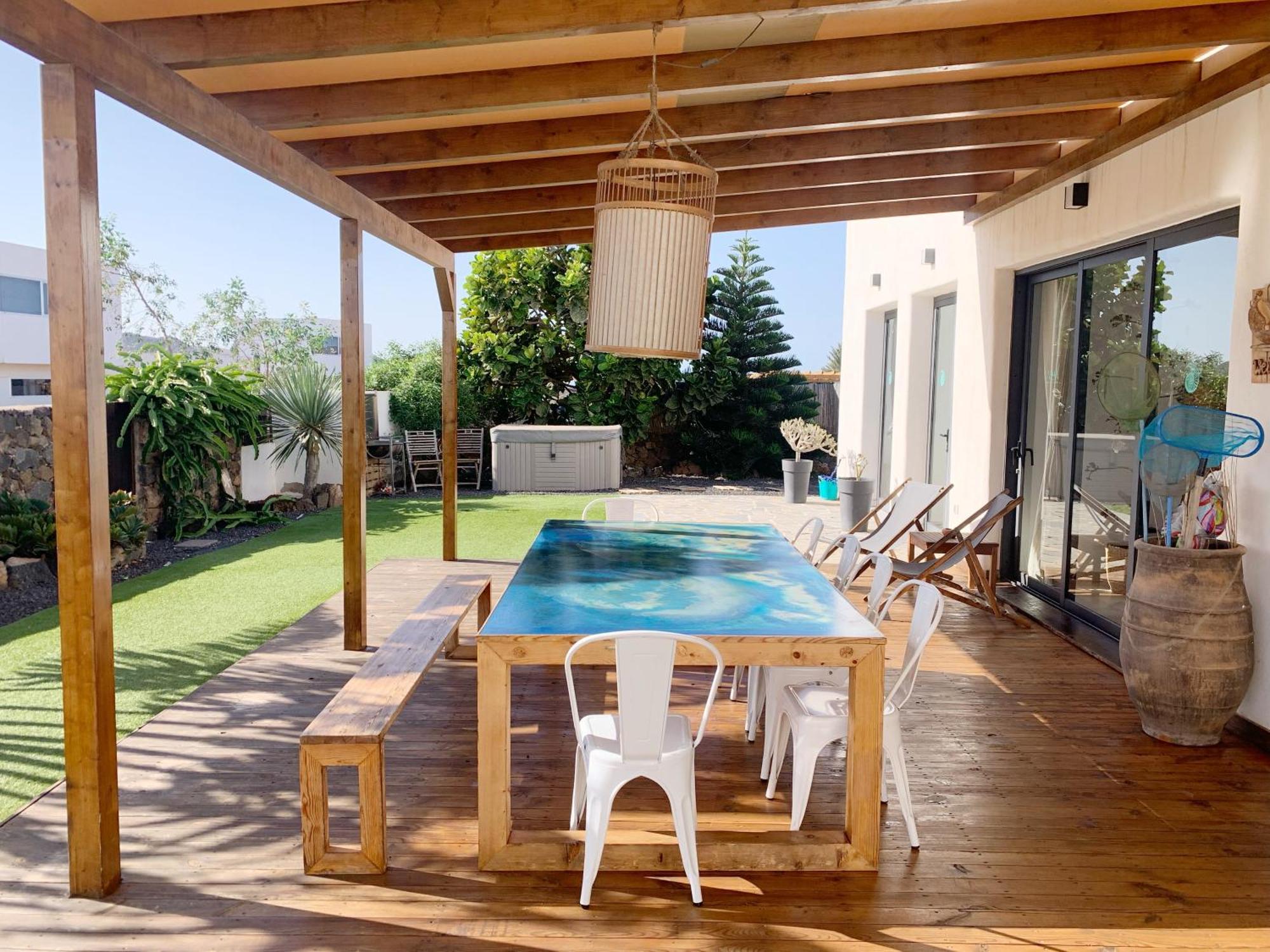 Agua Guesthouse Lajares Villa Con Jacuzzi Extérieur photo